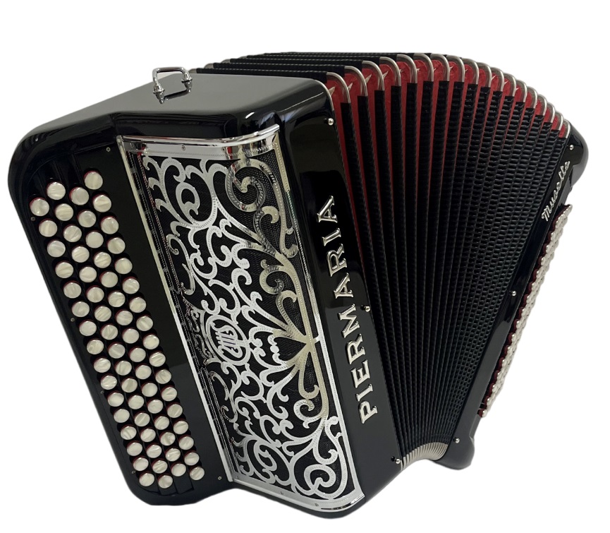 318 L ACCORDEON PIERMARIA 96 B NOIR CELLULOID