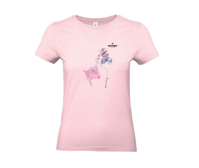 TEE SHIRT WOMEN HOHNER LA VIE EN ROSE (taille M)